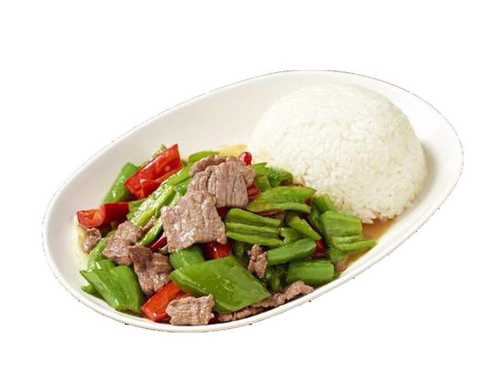 尖椒肉片饭图片