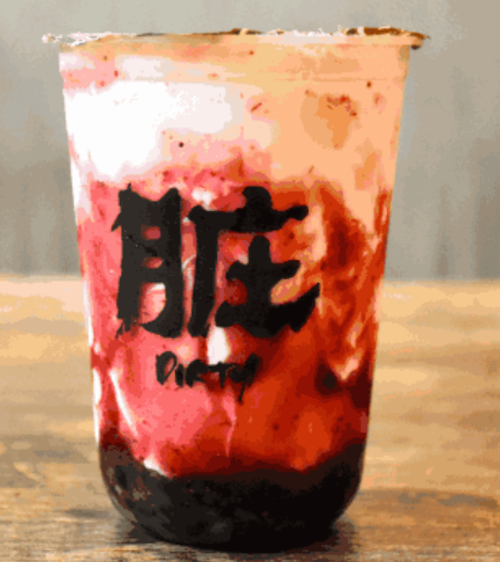 蓝莓脏脏奶茶