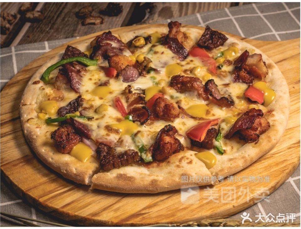 乐客经典黑椒牛排披萨 新疆风味披萨 金枕榴莲披萨