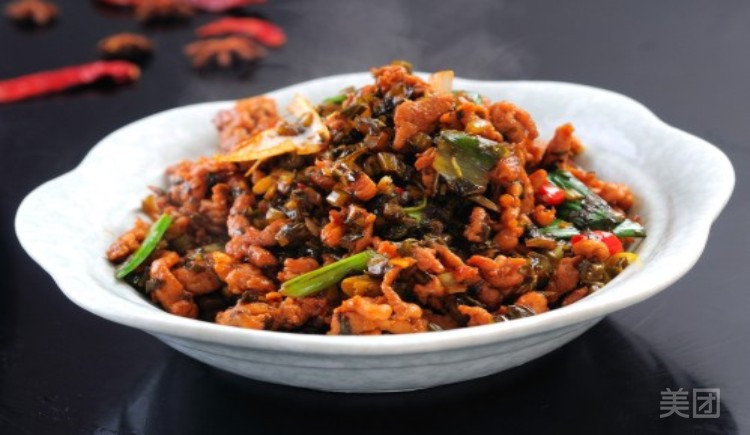 外婆菜炒肉丝