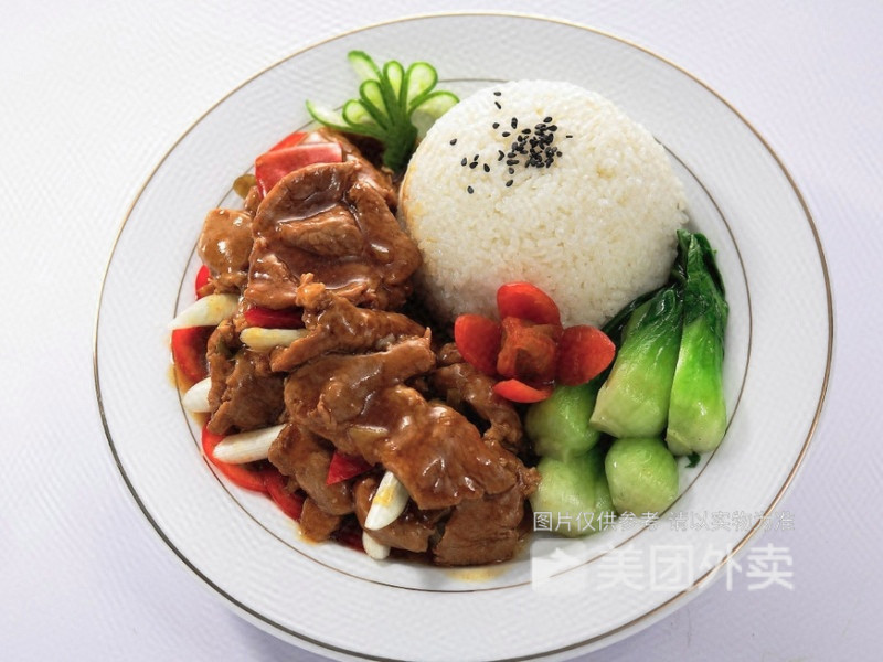 葱爆羊肉盖浇饭