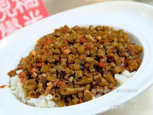 酸豆角肉末饭