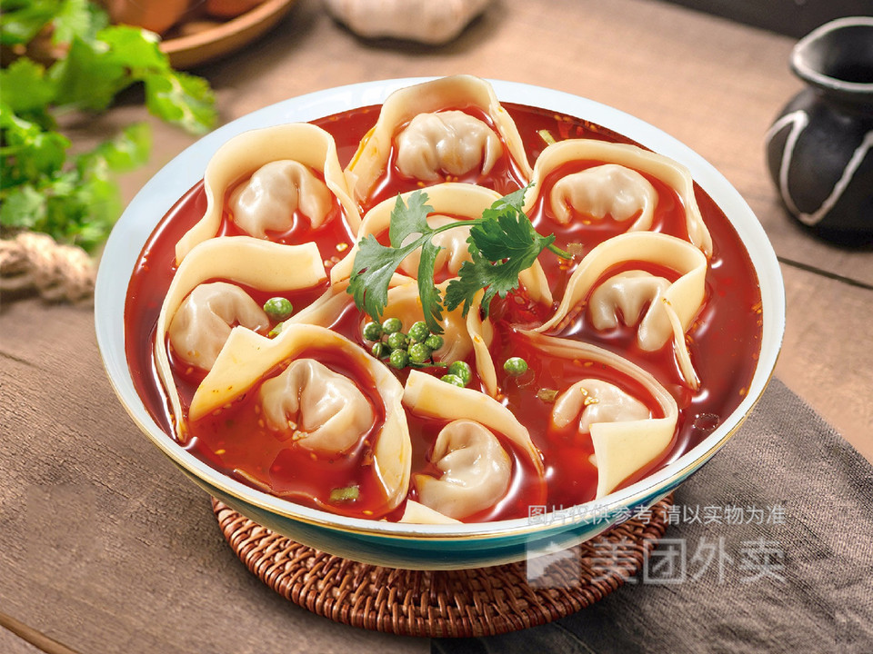 香辣虾仁馄饨图片