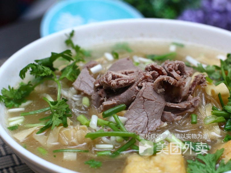 驴肉汤粉丝千张图片