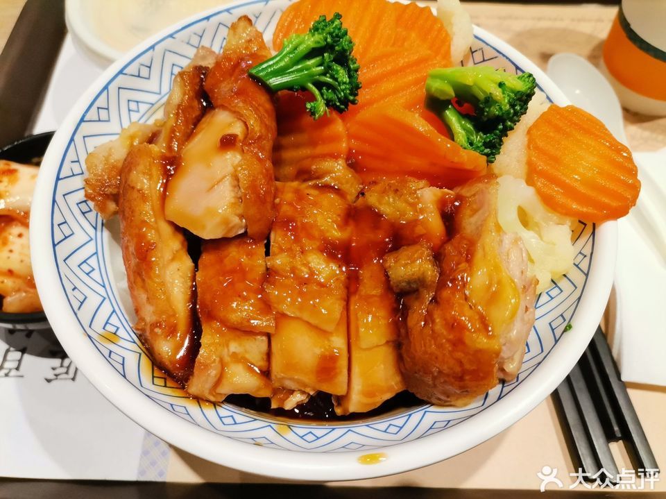 照烧鸡排饭图片