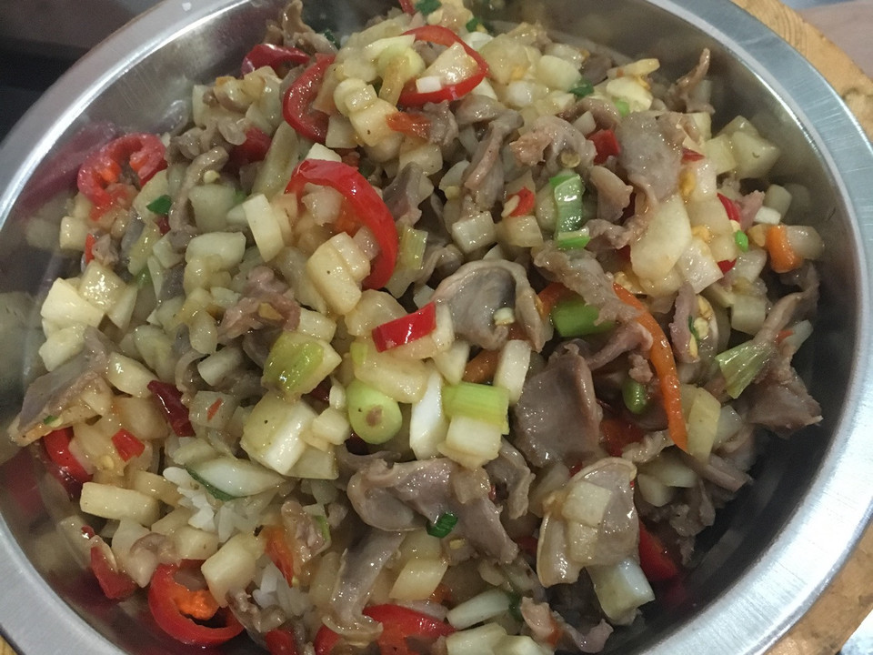 酸辣鸡杂饭图片
