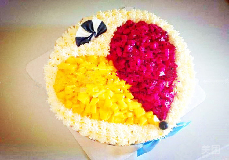 水果心形蛋糕图片