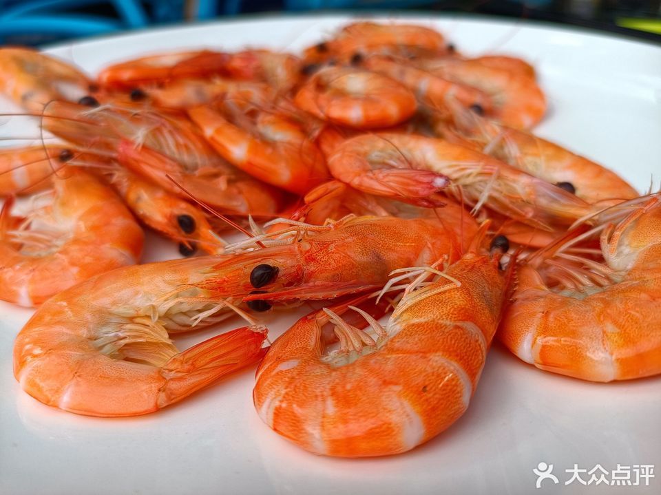 白灼南美白对虾图片