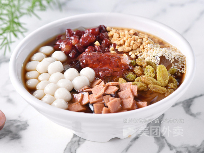 玫瑰汤圆冰粉图片