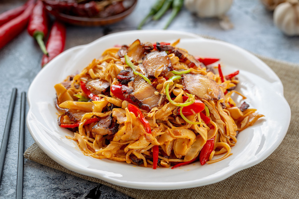 状元笋炒腊肉图片