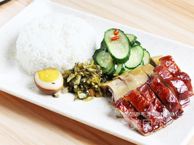 烧鸭拼白切鸭图片