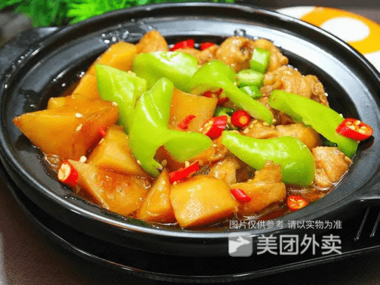 金针菇黄焖鸡图片