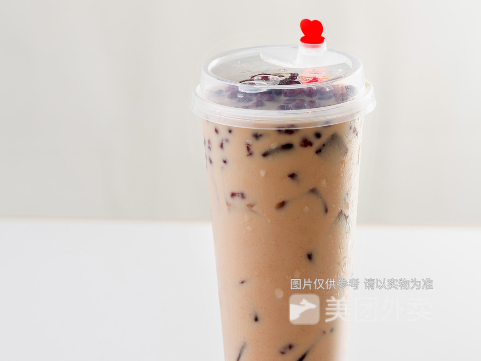 红豆仙草奶茶图片