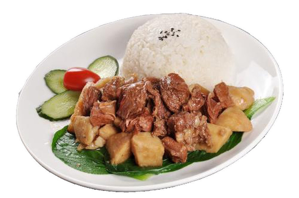 红烧牛肉盖浇饭图片