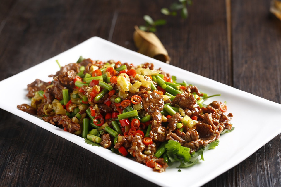 小炒黄牛肉图片