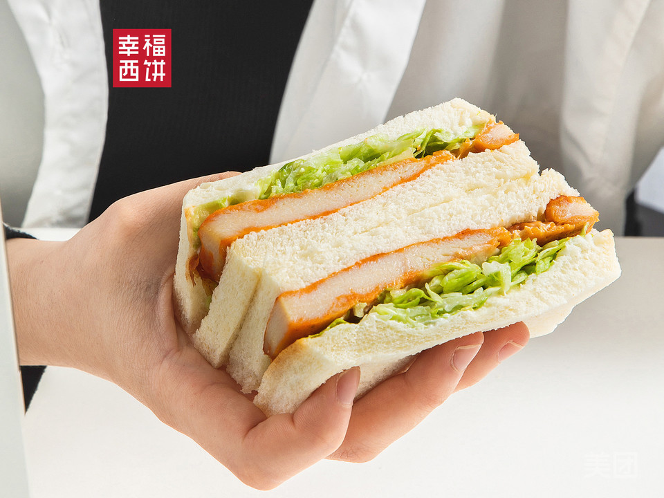 奥尔良鸡排三文治图片