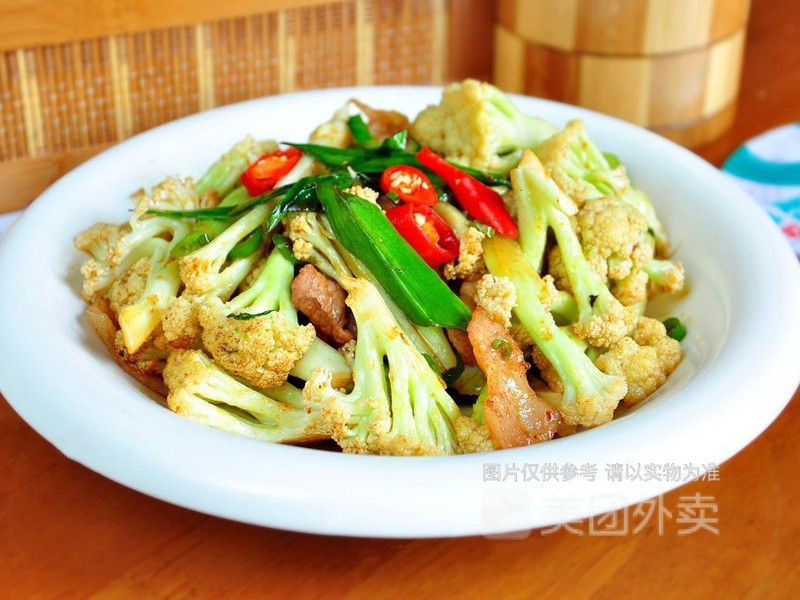 小炒有机菜花图片