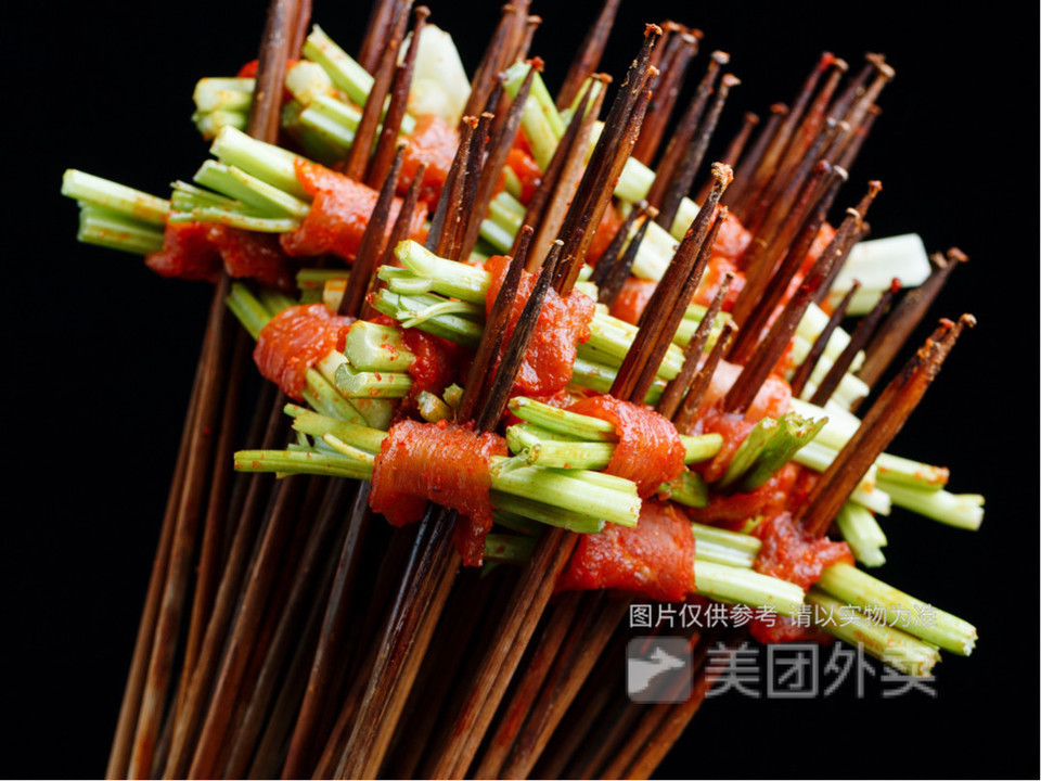 芹菜牛肉串图片