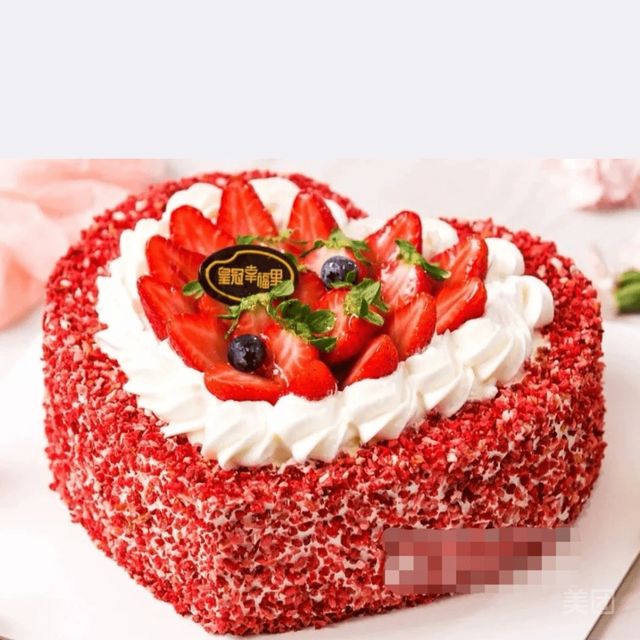 心形草莓蛋糕杯蛋糕图片