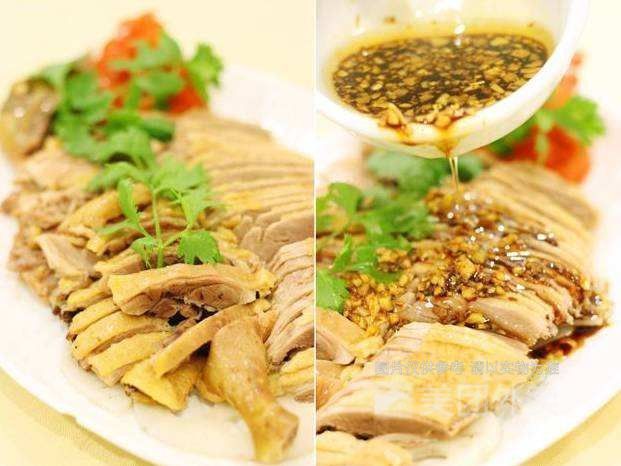 姜葱白切鸡拼白切鸭图片