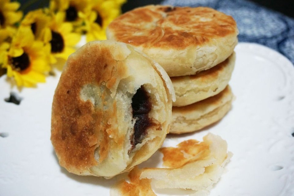 豆沙烧饼图片