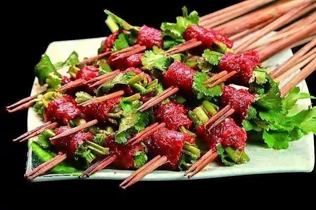 牛肉卷香菜图片