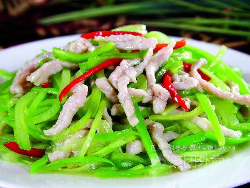 凉瓜肉丝饭图片