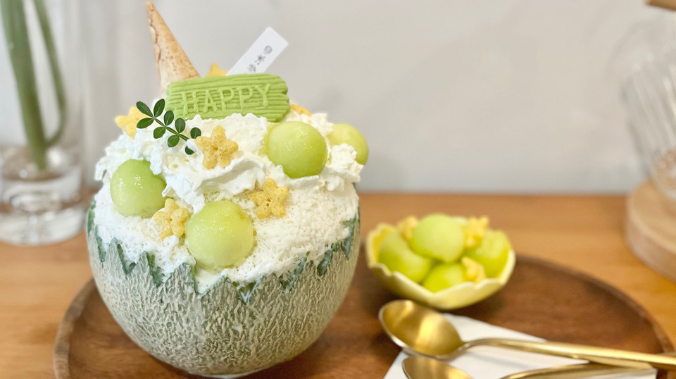 玫珑蜜瓜雪花冰图片