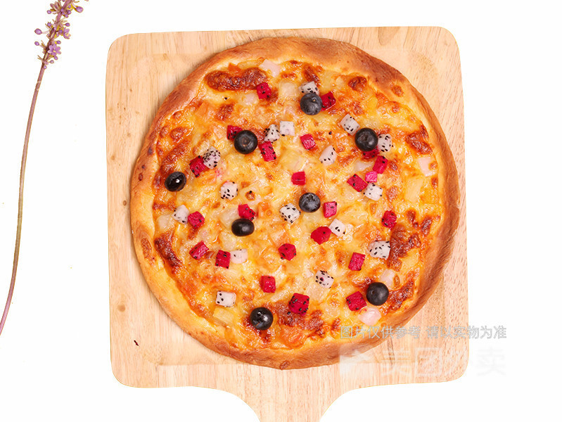 夏威夷缤纷水果披萨图片