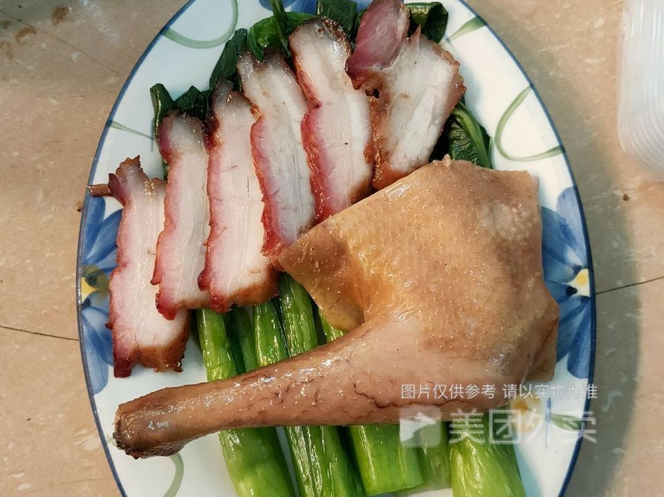 烧排骨拼叉烧饭图片