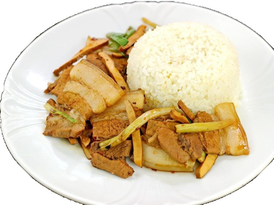 香干回锅肉饭图片