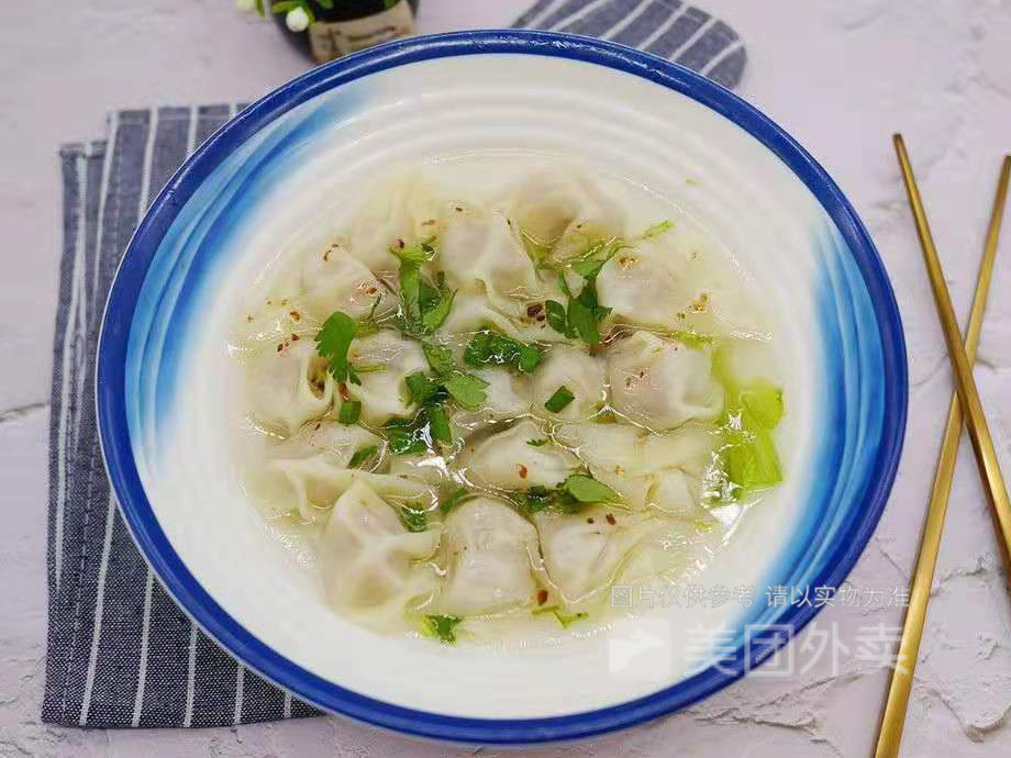 葱花鲜肉馅小馄饨图片