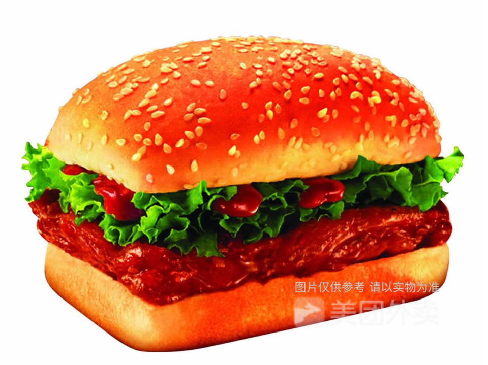 秘制烤鸡腿堡图片