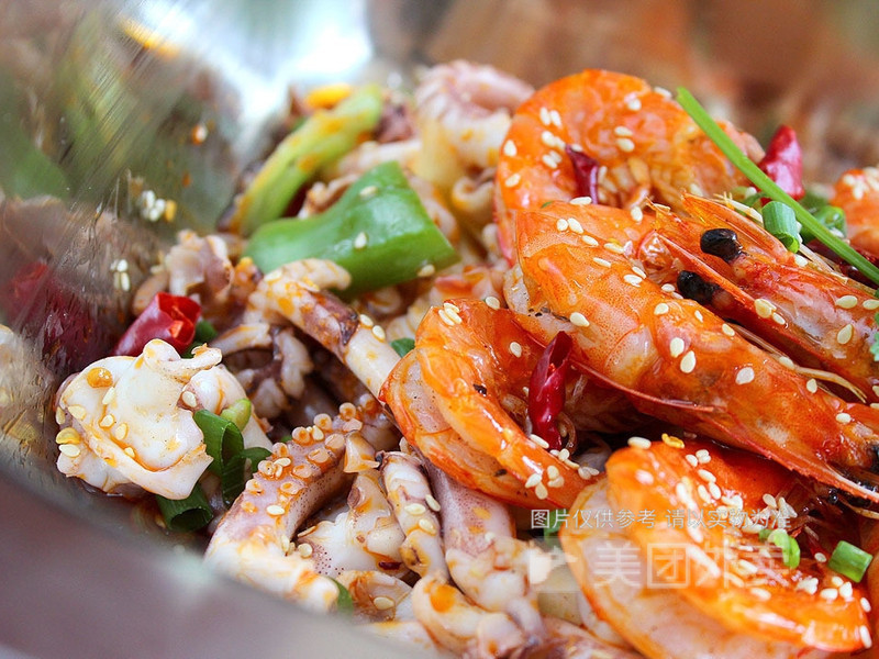 极品香辣虾干锅鸭