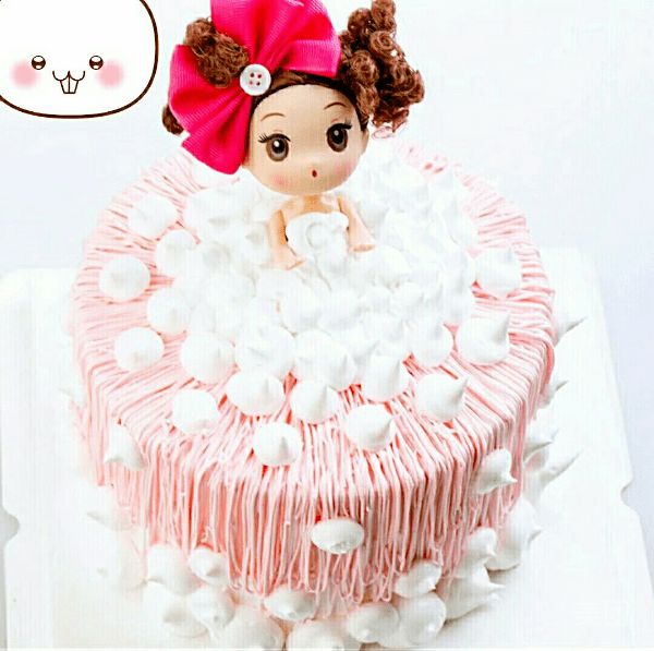 生日蛋糕芭比娃娃图片