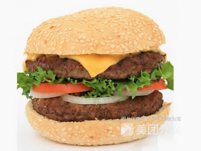 双层牛肉芝士汉堡图片