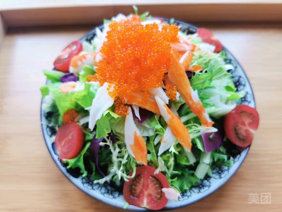 蟹子蟹柳沙拉图片