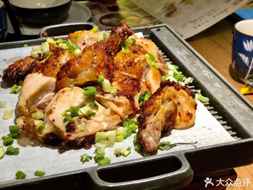 绿茶葱香烤鸡图片