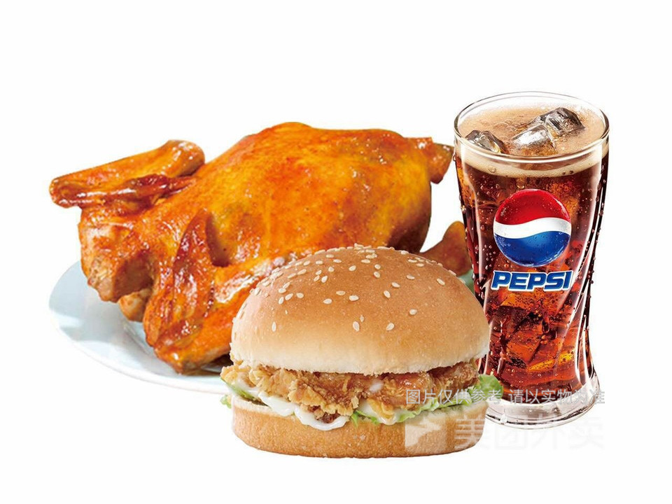 香辣鸡腿汉堡图片