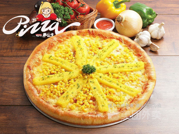 清香甜玉米披萨双倍芝士图片