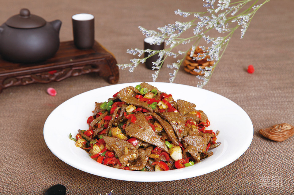 风味炒猪肝图片