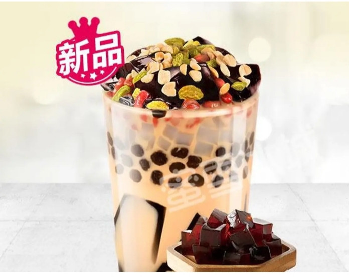 外婆烧仙草奶茶图片