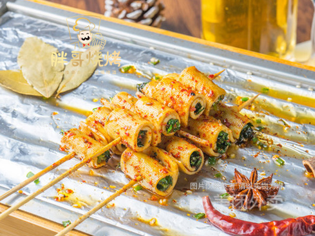 烤香菜卷图片