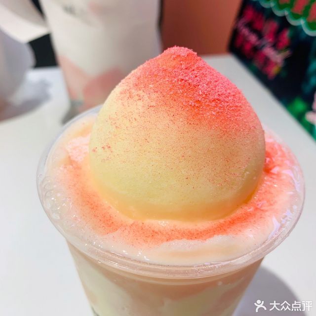 芝士奶冻蜜桃冰图片