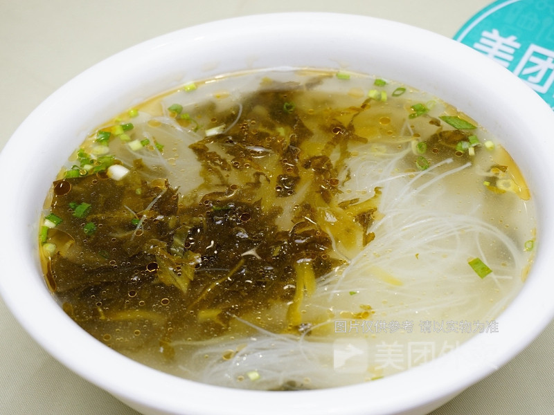 酸菜粉絲湯 仔姜肉絲蓋飯