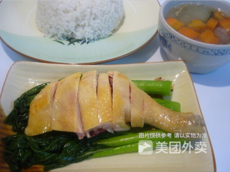 白切鸡腿饭图片