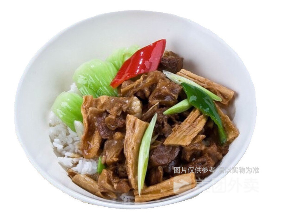 腐竹焖鸭饭图片