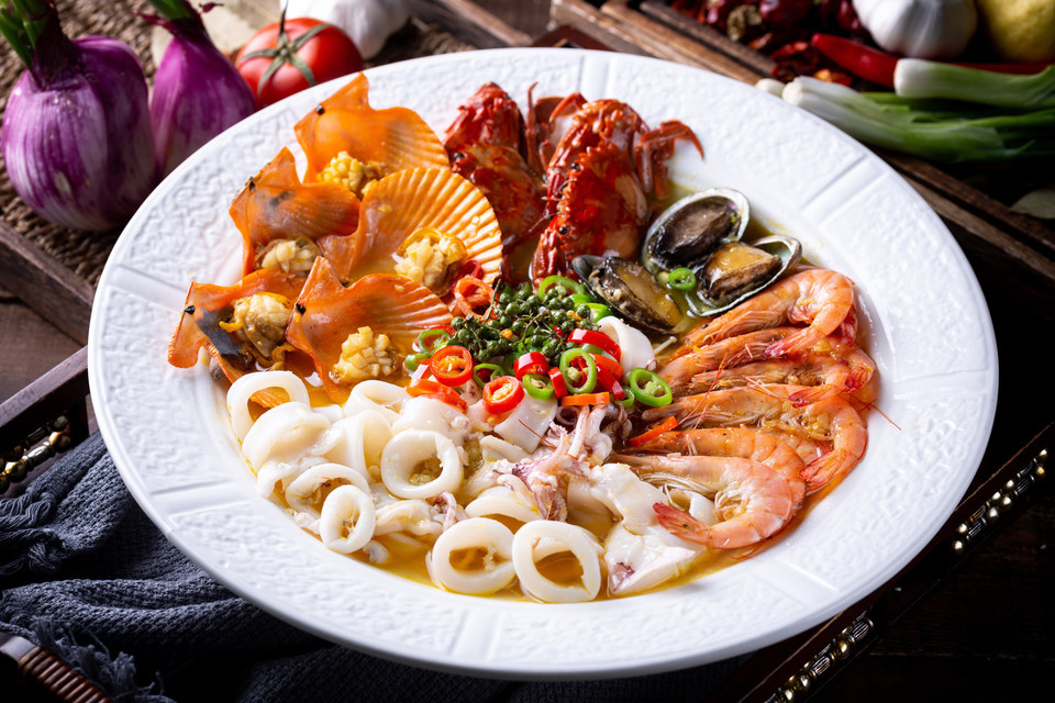 金汤海鲜烩图片