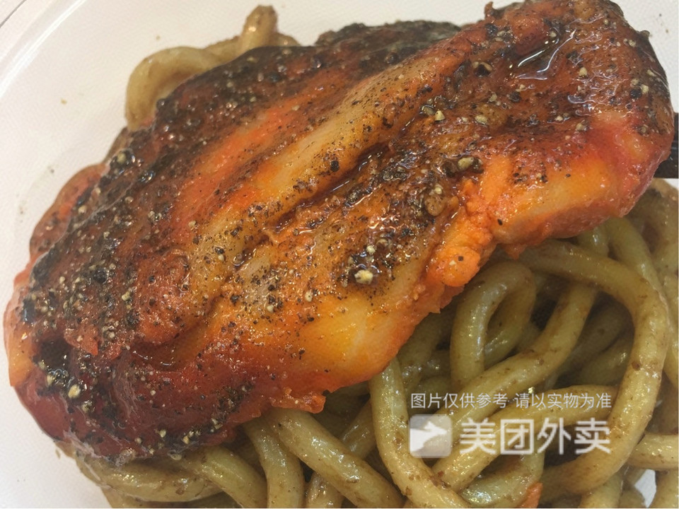 黑椒鸡扒乌冬面图片