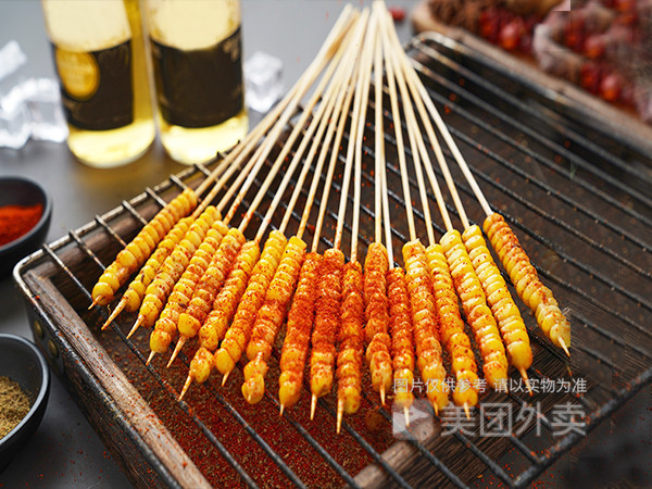 烤玉米粒串图片